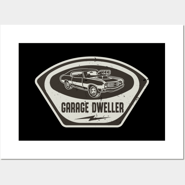 Garage Dweller Auto Mechanic Muscle Car Wall Art by Foxxy Merch